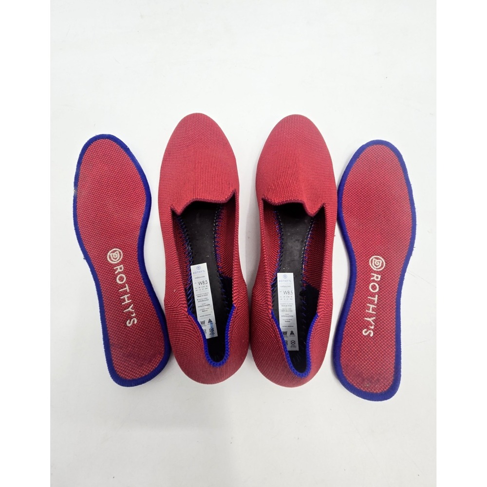 Rothys The Loafer Women's Size 8.5 US Dark Red Round Toe Slip on Flat Shoes - Picture 10 of 12